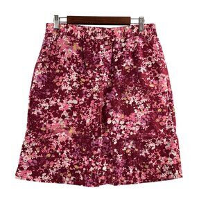 Eddie Bauer Floral Print Skirt S Cotton & Rayon Blend Elastic Waist Cottage Boho